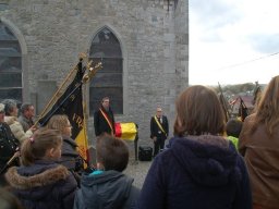 Cérémonie au cimetière d’Onhaye, 10 novembre 2014.