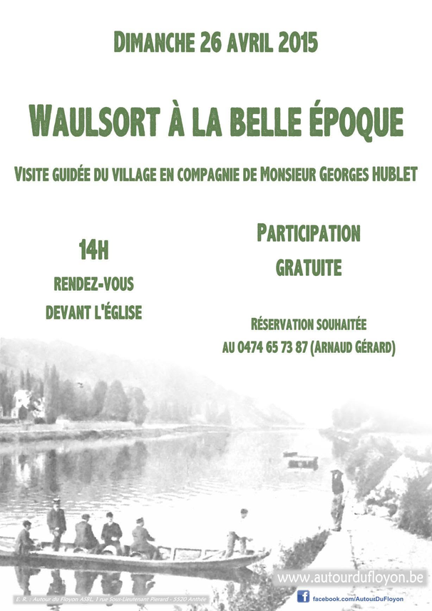 Affiche de la visite guidée « Waulsort à la Belle Époque ».