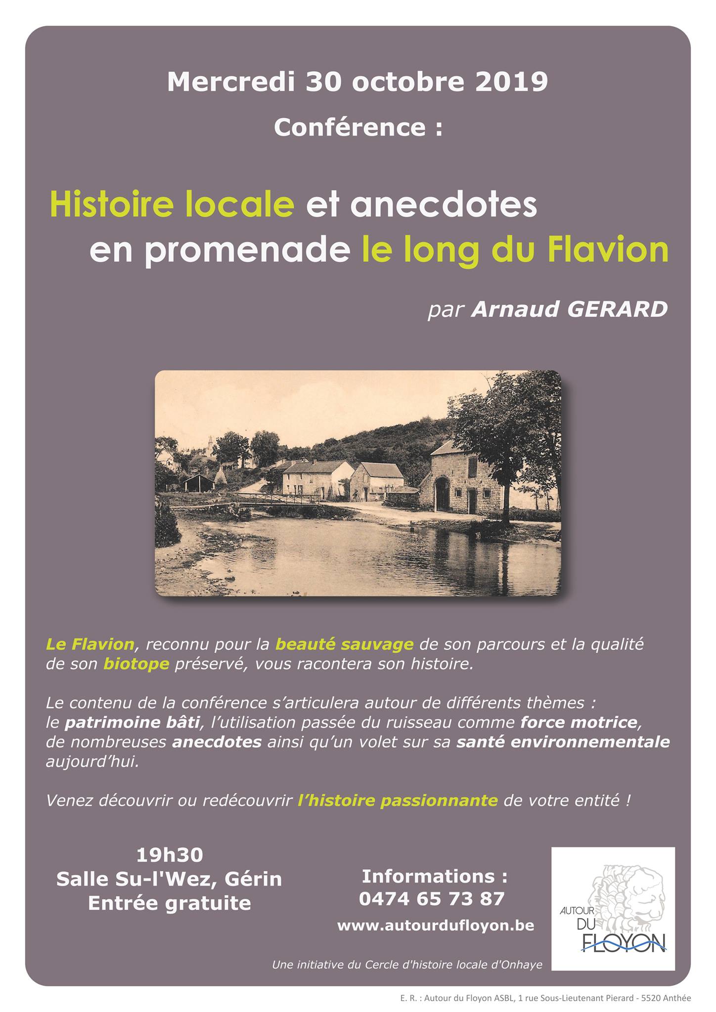 Visuel d’archive de la conférence consacrée au Flavion.