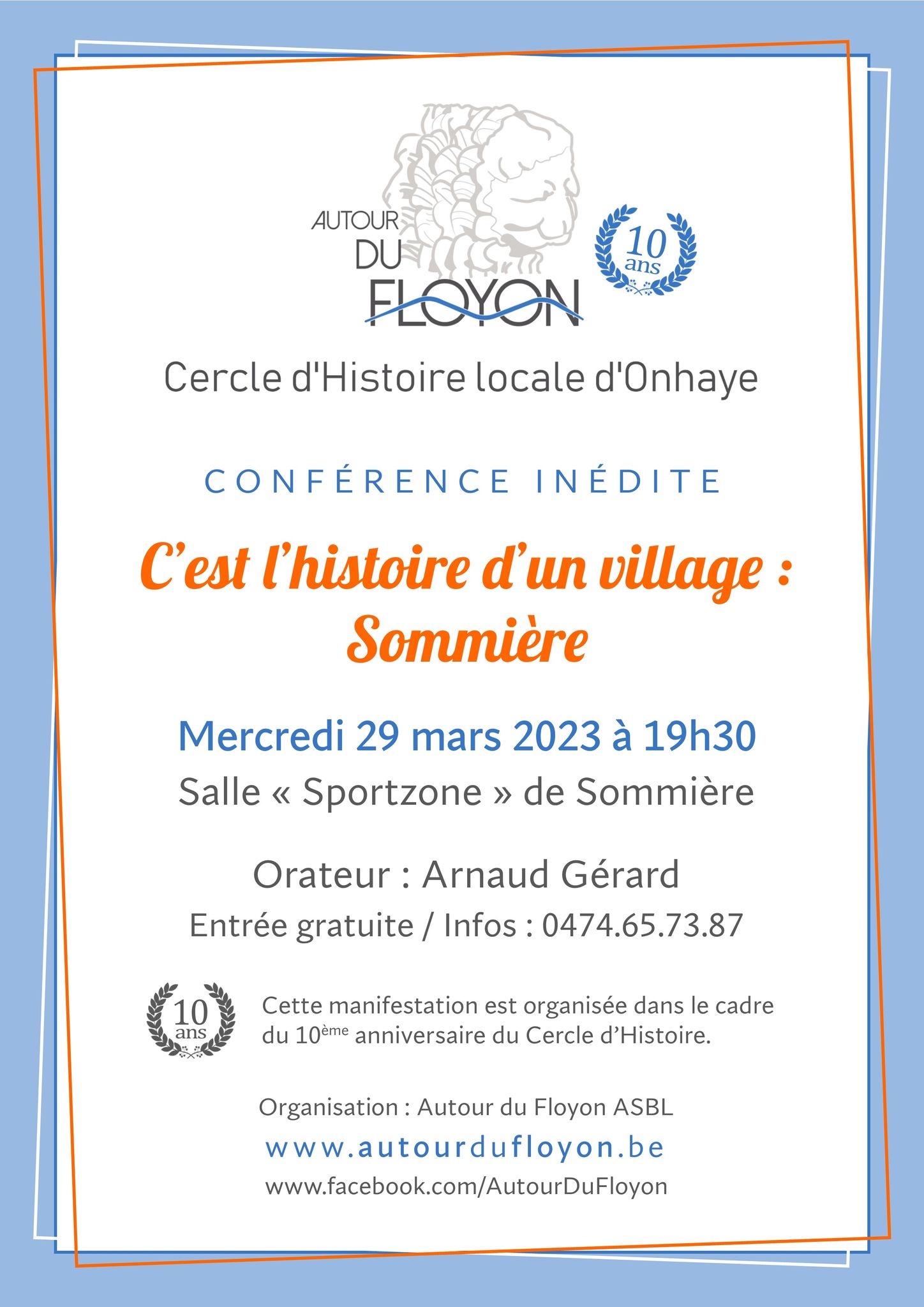 Affiche d’archive de la conférence C’est l’histoire d’un village : Sommière.