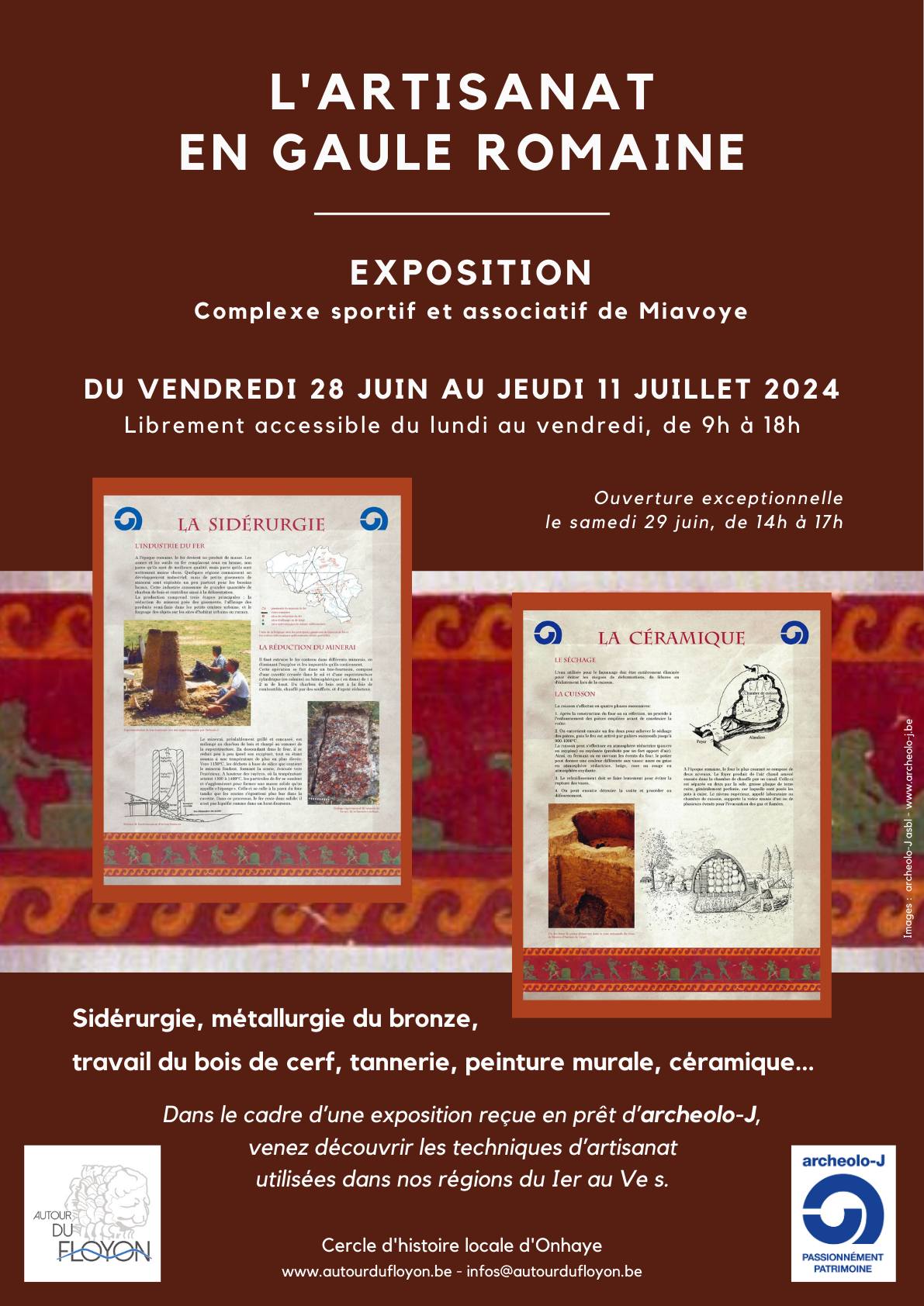 Visuel d’archive de l’exposition L’artisanat en Gaule romaine.